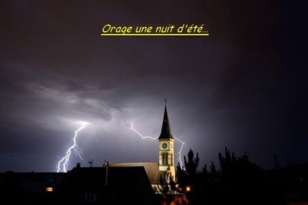 Orage une nuit d'été à Hésingue